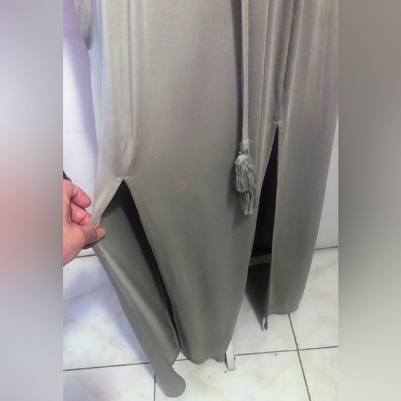 MainStrip Sage, Boat Neckline, Double Slit Maxi Dress. Will fit SZ Small & Med - Picture 13 of 16